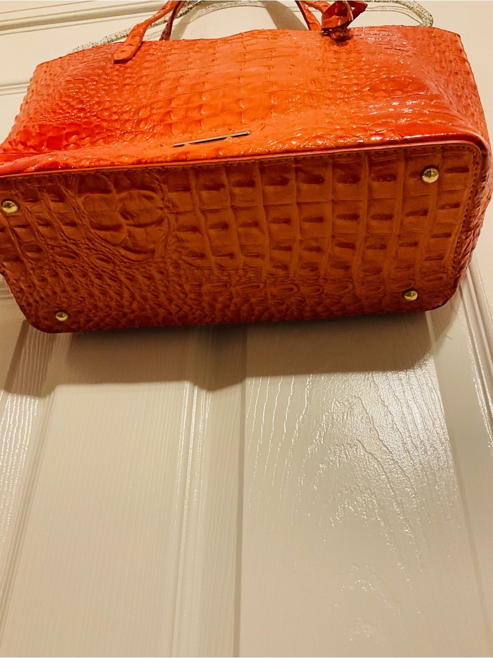 Orange Croc-Embossed Tote Bag - Women - Picture 12 of 12